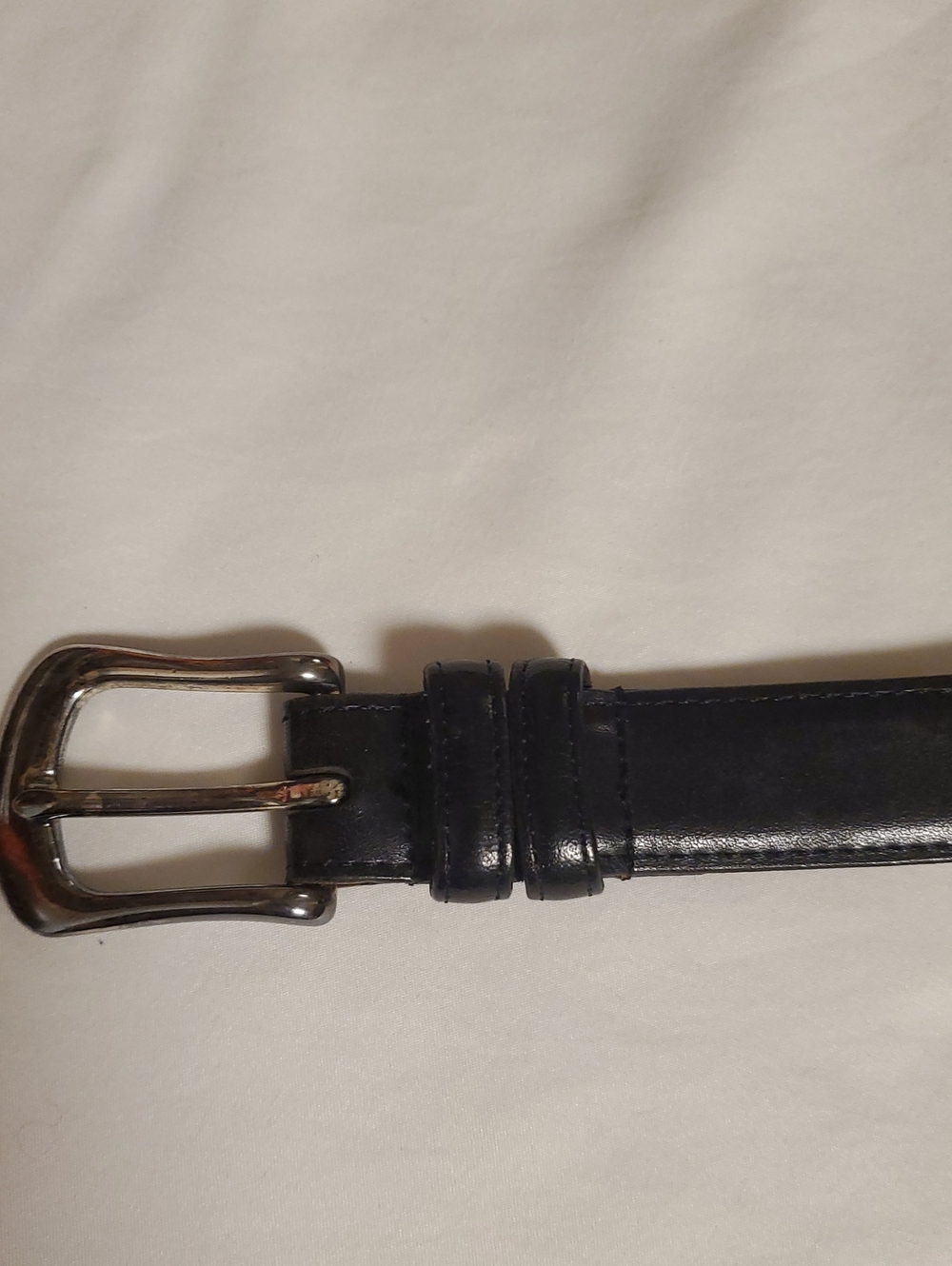 Coach Vintage Men's Black Leather Belt Embossed Logo On Inside Brass Buckle 38